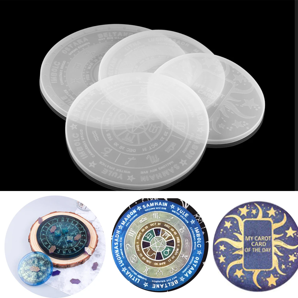 

Crystal Constellation Tarot Silicone Epoxy Resin Mold Divination Astrology Board Constellation For DIY Crafts Tools Accessories