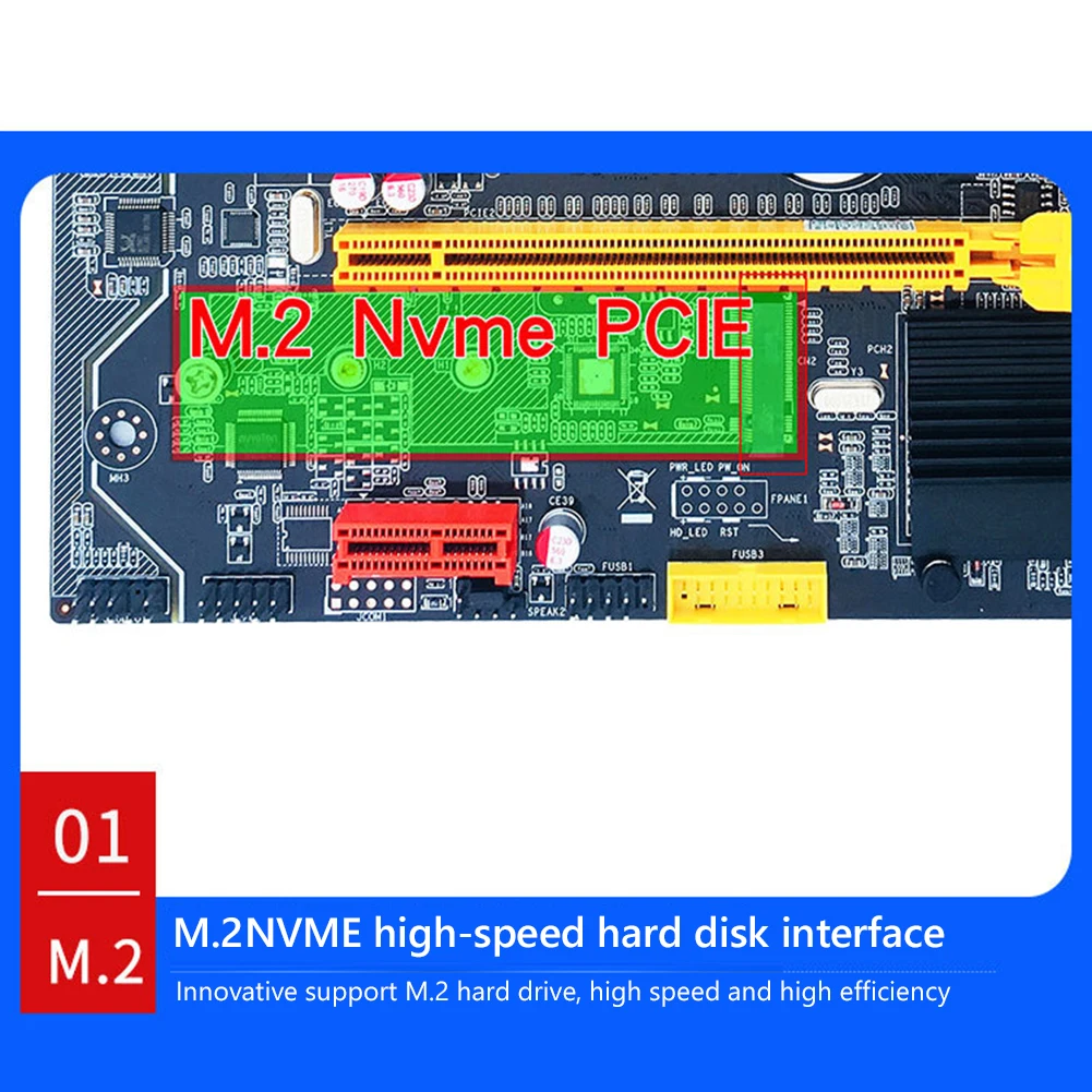 Материнская плата X79 M.2 для чипсета LGA2011 USB2.0 2-канальная DDR3 64 Гб ОЗУ PCI-E NVME SSD