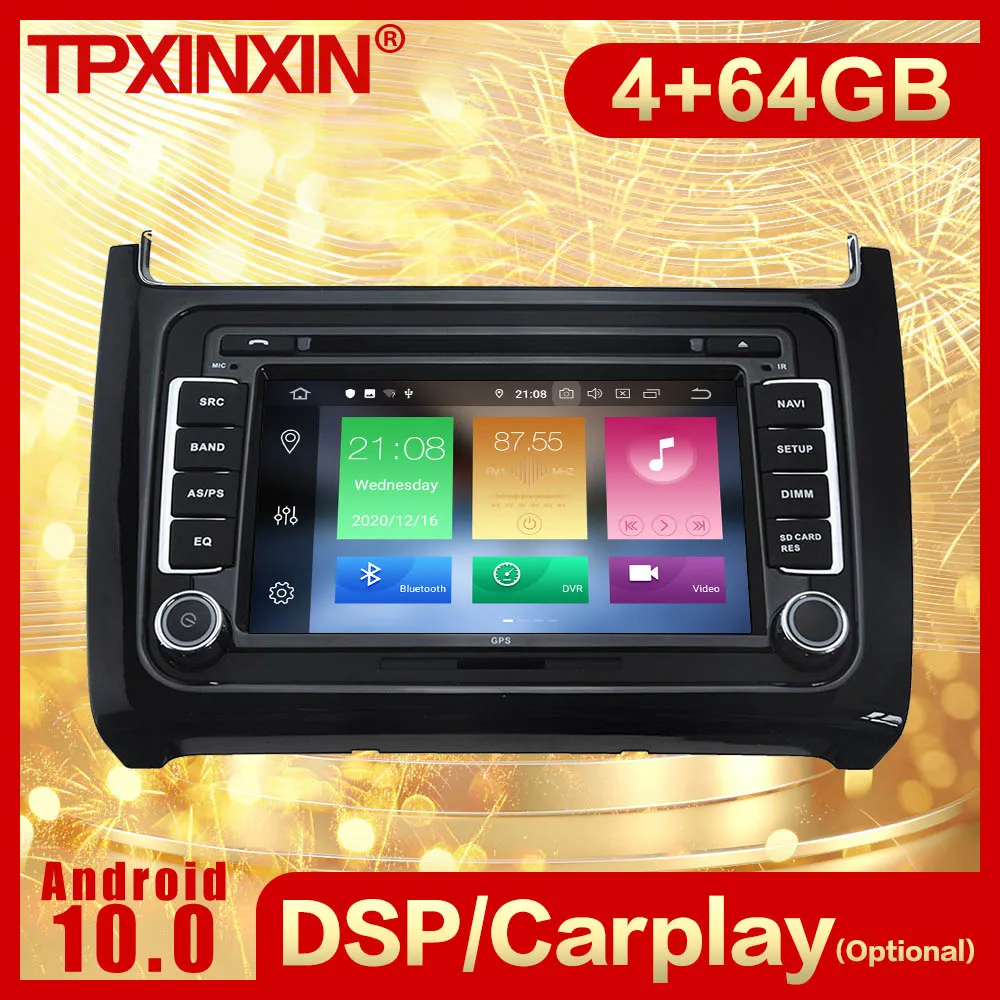 2 Din Carplay Android радио приемник Мультимедиа Стерео для Volkswagen Polo 2015 2016 2017 GPS NaviVideo аудио