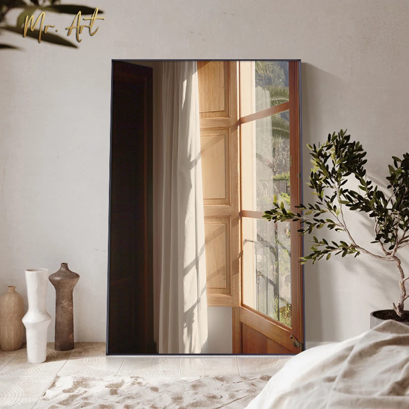 

Modern Minimalist Bedroom Decoration Pictures Window Landscape Canvas Art Painting Nordic Wall Poster and Prints for Living Room