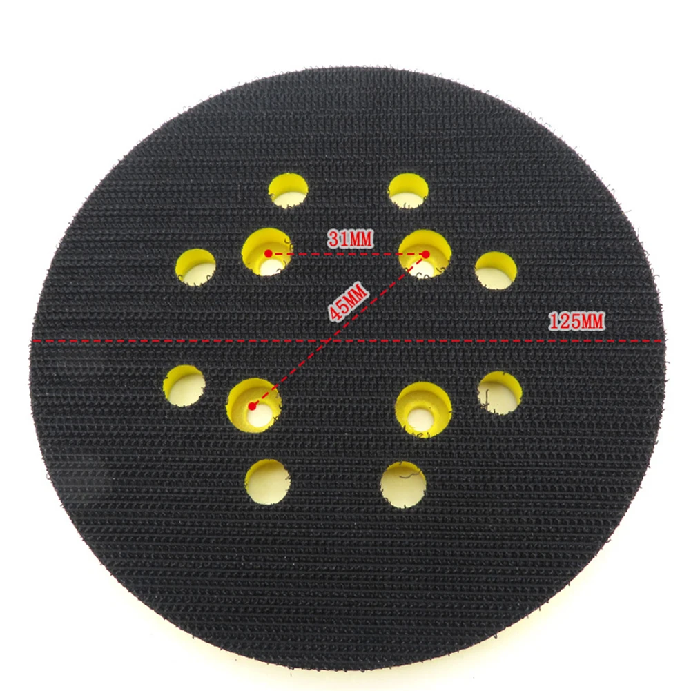 

125mm 8 Hole Sanding Disc Power Tools Polishing Backing Self Adhesive Plate Abrasive Pad Woodworking For Electric Grinder