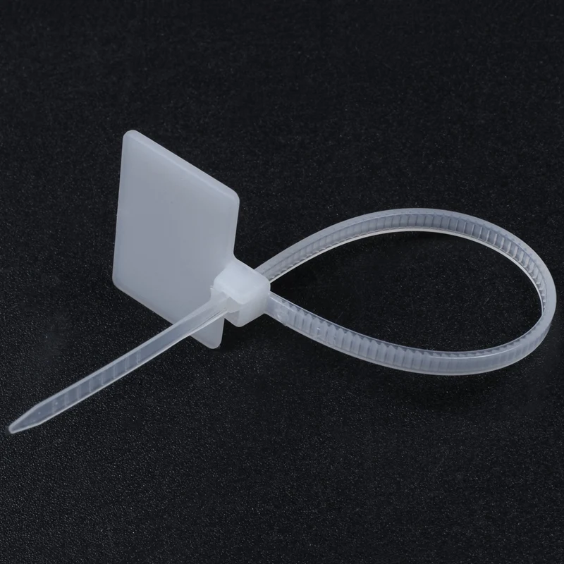 

50Pcs Nylon Cable Tie Label Self-Locking Network Zipper Trim Wrap Ring Line Label