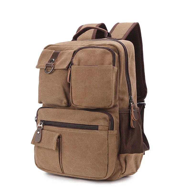

Canvas Fashion Backpack Retro Backpack Leisure Sports Outdoor Travel Large Capacity Men and Women Backpack