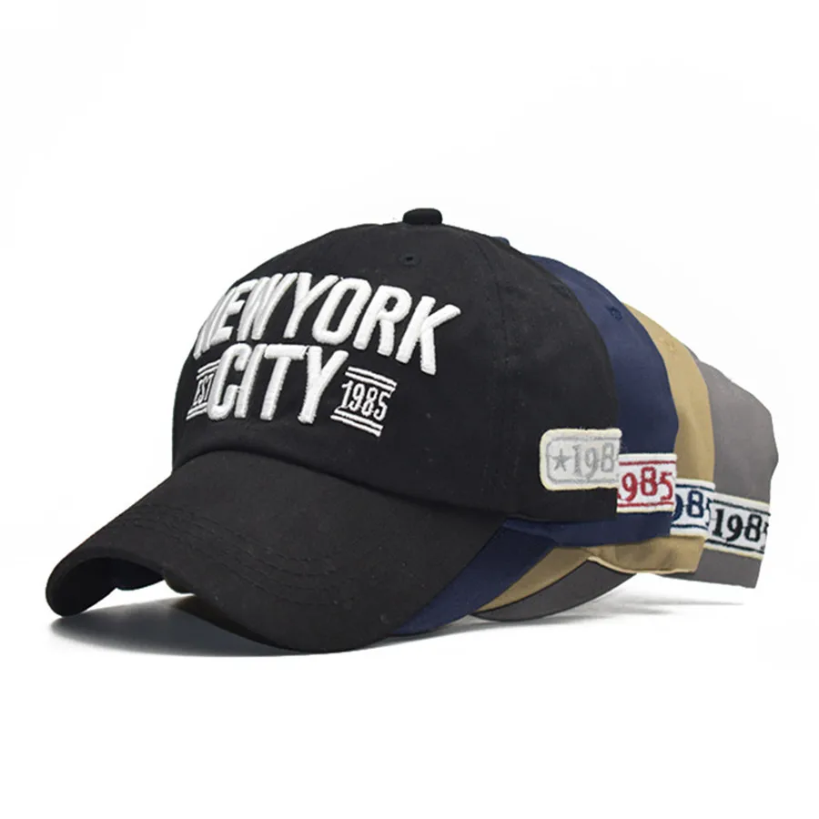Кепка с вышивкой для мужчин и женщин хлопковая бейсболка надписью NEW YORK CITY
