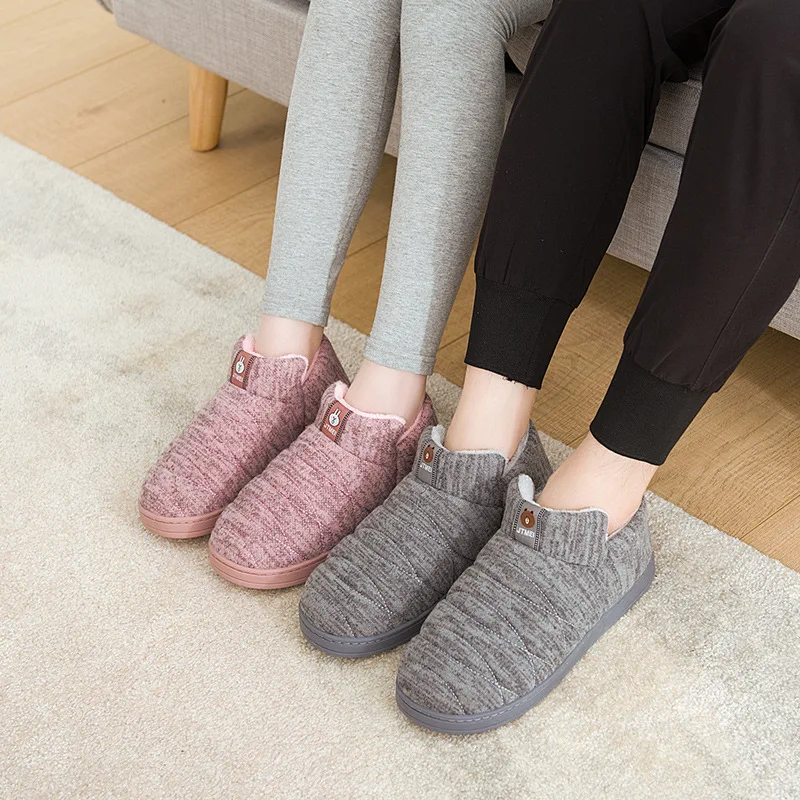 2019 г. модные женские зимние ботинки теплые ботильоны из толстого плюша на плоской