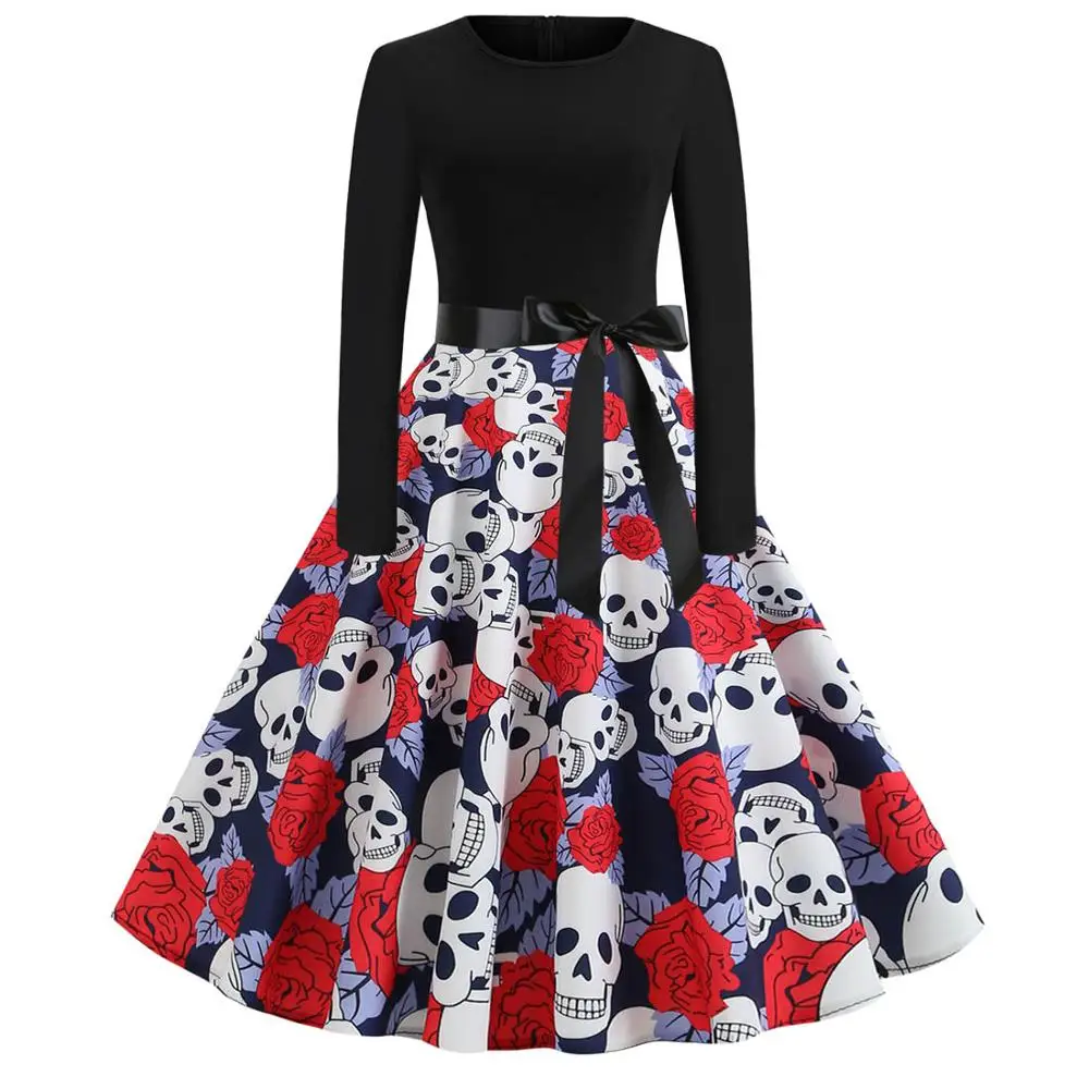 

Женское винтажное свободное платье на Хэллоуин