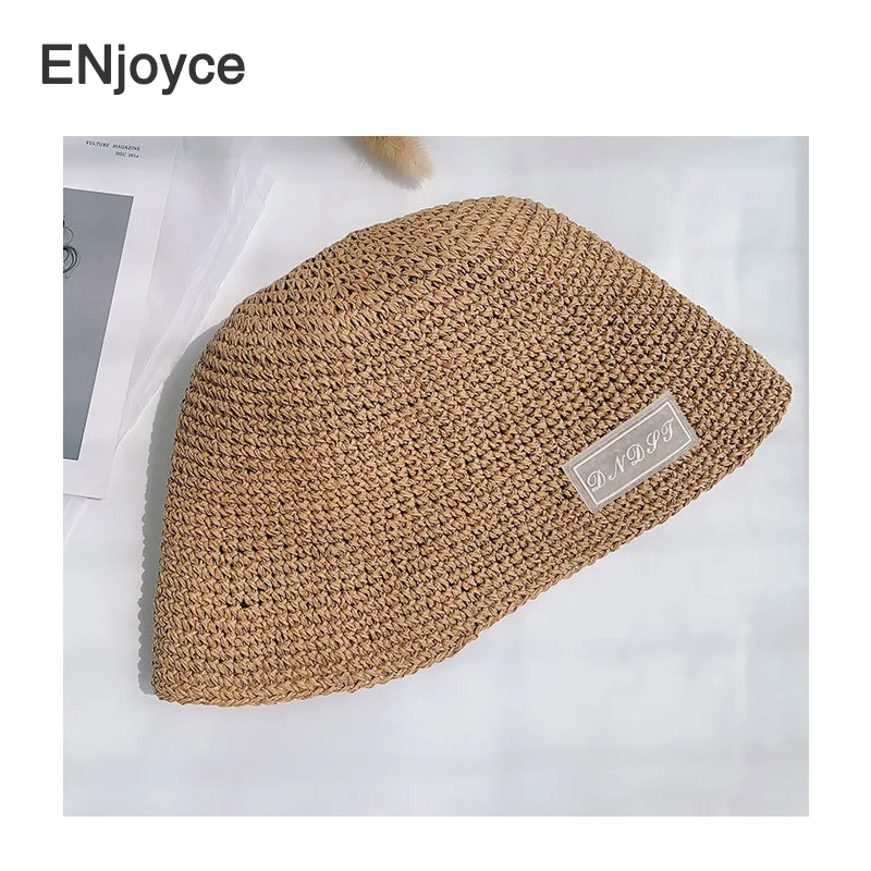 Женские и мужские соломенные шапки ENjoyce складывающаяся Панама в рыбацком стиле
