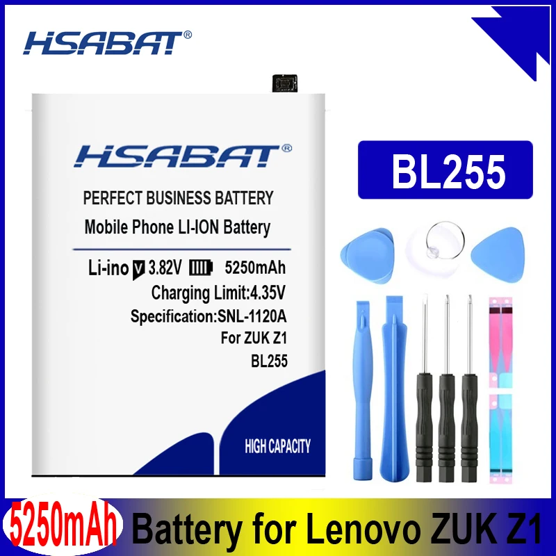HSABAT 5250 мАч BL268 BL263 BL255 батарея для lenovo ZUK Z2 Z2131/ZUK Z2 pro Z2Pro/ZUK Z1