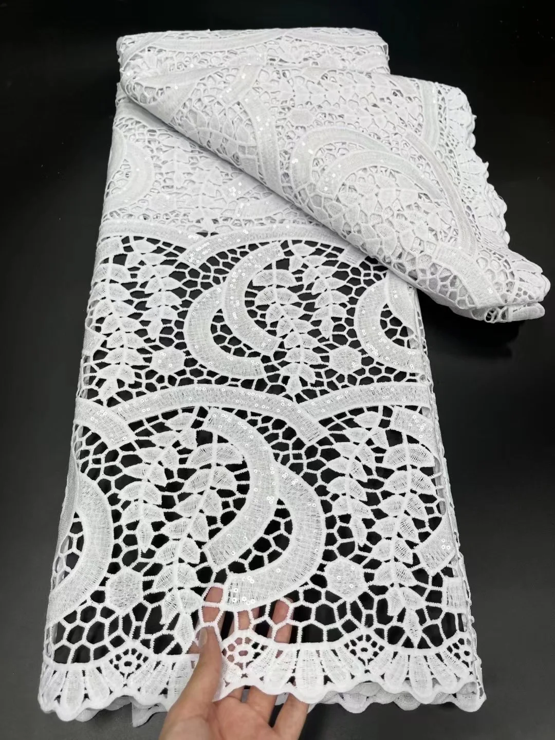 

African Fashion Noble And Elegant Silk French Lace Tulle Fabric High Quality Tradltion Beatiful For Party Woamn Materials