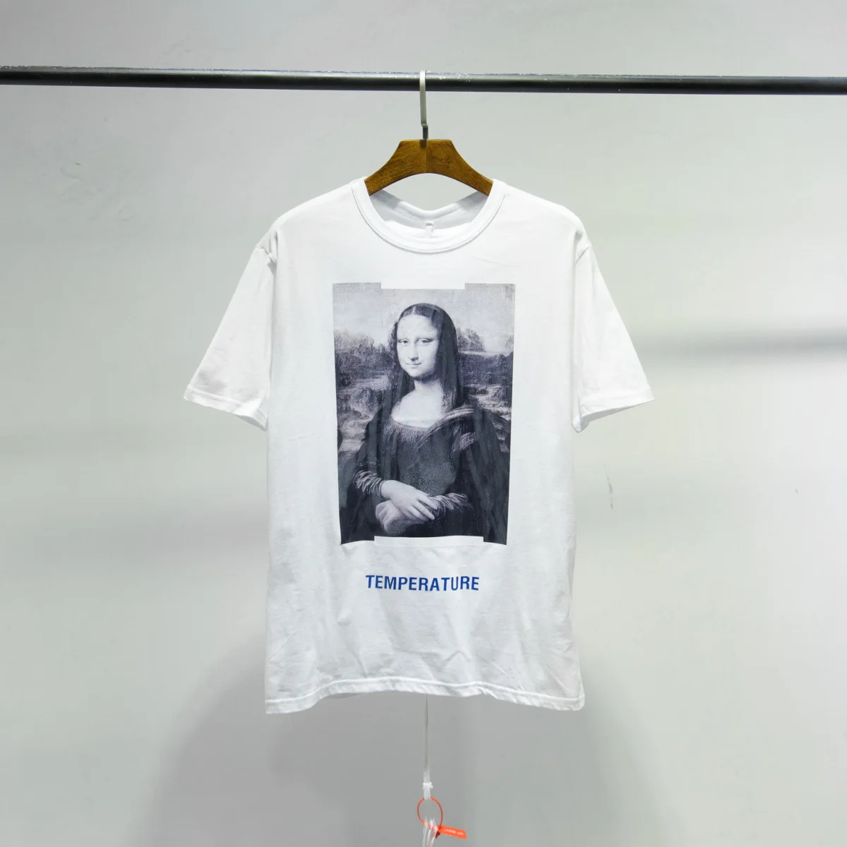 

Mona Lisa's smile high definition digital direct jet printing ow short sleeve T-shirt