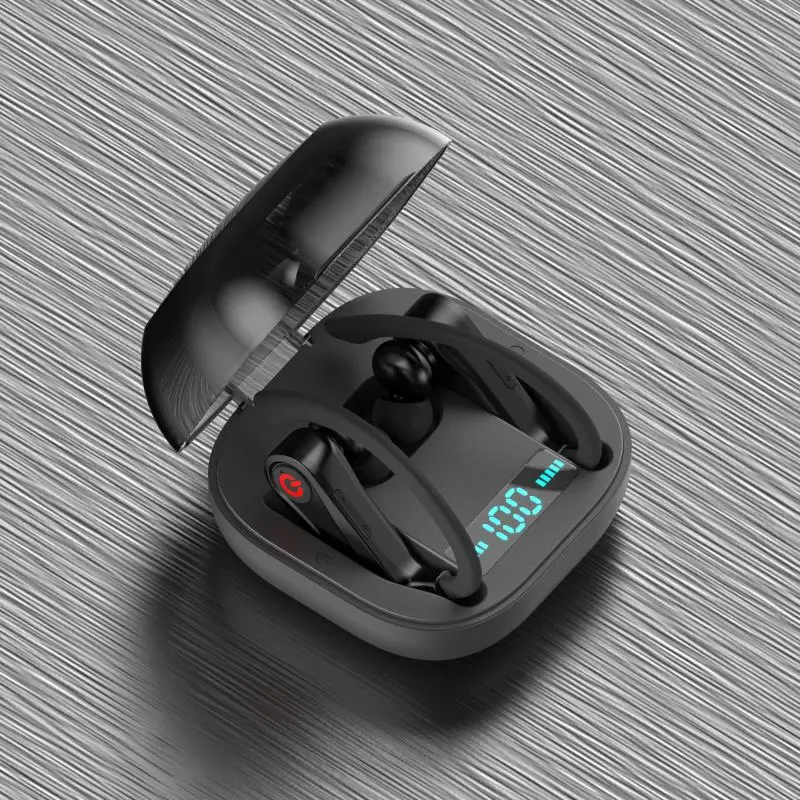 Черный Bluetooth 5,0 наушники TWS ультра-длинная Беспроводная bluetooth-гарнитура водонепроницаемый стерео громкой связи игровой телефон наушник PK HBQ q32q67 - Цвет: Черный