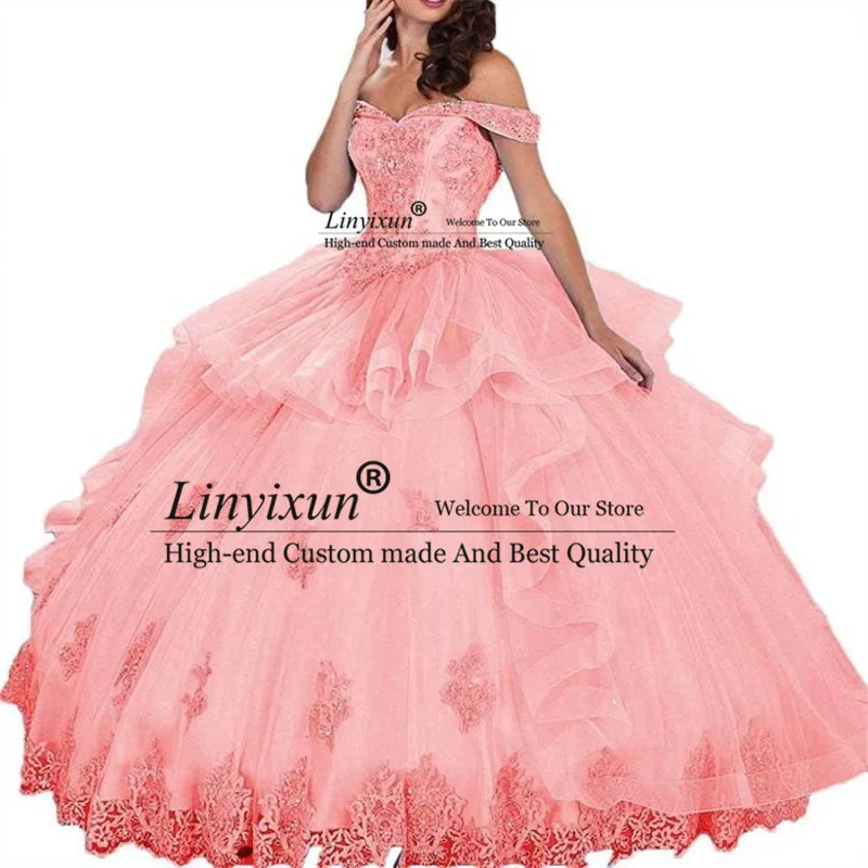 Красные платья с вышивкой для Quinceanera 2020 из тюля бисером и кристаллами 15-летних