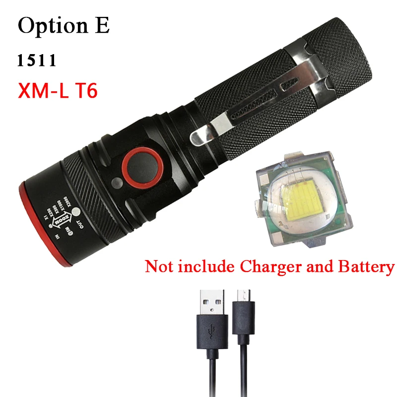 Option E Litwod Z20 люминесцентный фонарь CREE XLamp XHP70.2 1282 высокий мощный тактический светодиодный фонарик Фонарь 26650 фонарь на батарее кемпинга - Испускаемый цвет: Option E
