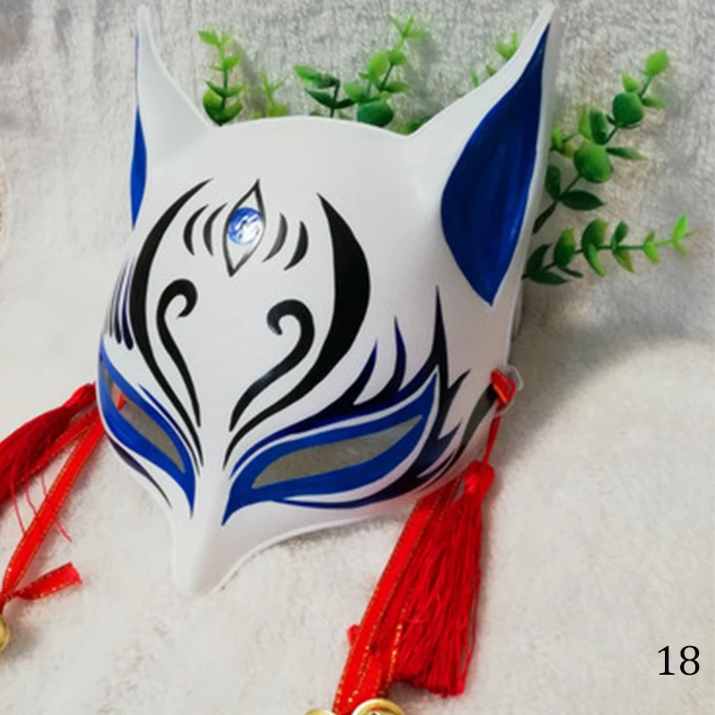 Аниме Стиль ручная роспись маска лисы реквизит для фотографии косплей