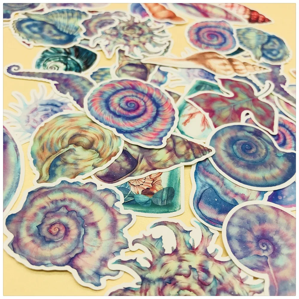 

46Pcs/Bag Vintage Dream Conch Sticker DIY Craft Scrapbooking Album Junk Journal Planner Decorative Stickers