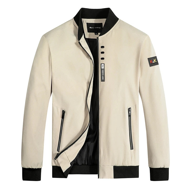

Spring Autumn Jacket Men Casual Solid New Arrival Baseball Jackets Fashion Slim Bomber Jackets Overcoats Men's Jacket Size L-6XL