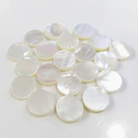 genuine shell pearl round beads 10mm flat coin precious stone cabochon wholesale 10pcslot gemstone for jewelry making