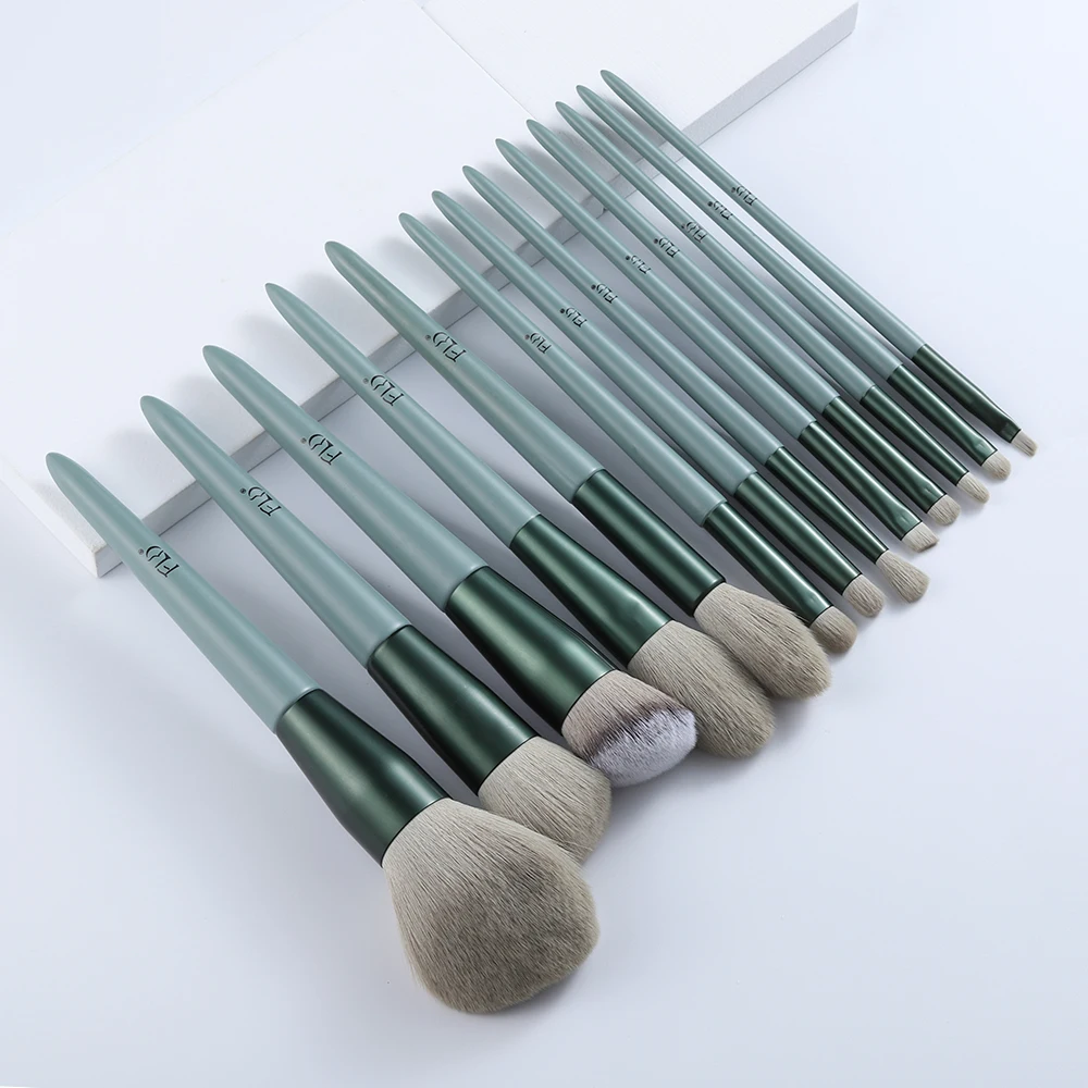 

2021 FLD 8/13pcs Natural Hair Makeup Brushes Set Professional Foundation Blushes Eyeshadow Eyebrow Blending Brush Tools