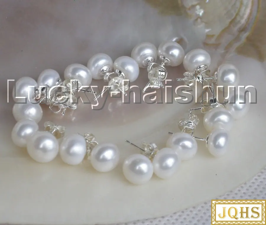

Luster 10 Pcs 8mm Round White Freshwater Pearls Earrings 925 Silver Post C358 Wholesale Stud Earrings Jewelry Grunge Earrings