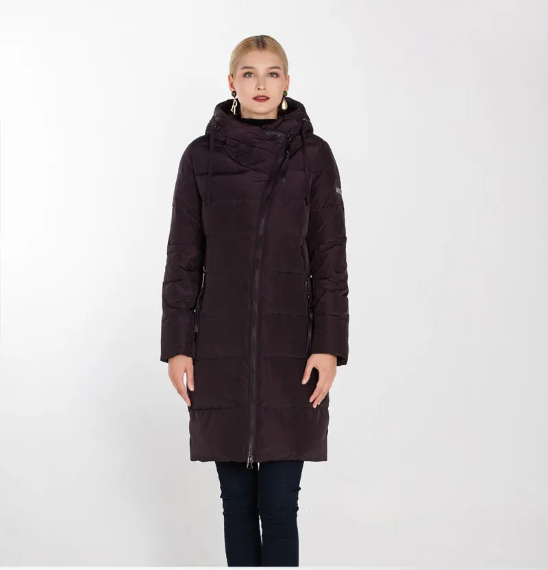 MODERN NEW SAGA Winter Long Coat Women Hooded Warm Long Jacket Women Winter Parka Ladies Coats Overcoat Woman Winter Coat