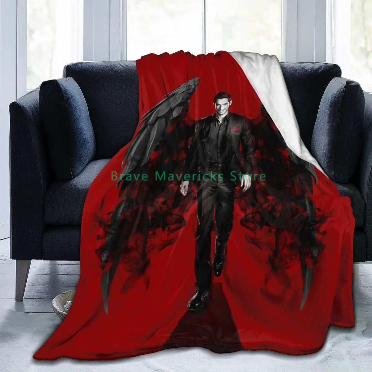 

Новое фланелевое одеяло с индивидуальным принтом 3dlucifer, постельное белье, мягкое одеяло, покрывало для кровати, домашний текстиль, украшени...
