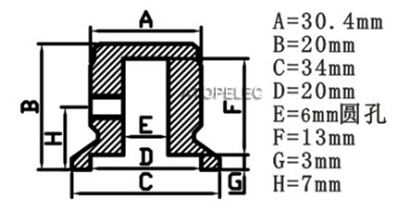 34*20 мм твердая полностью алюминиевая ручка HiFi Hi-End Аудио AMP компакт-диск DAC