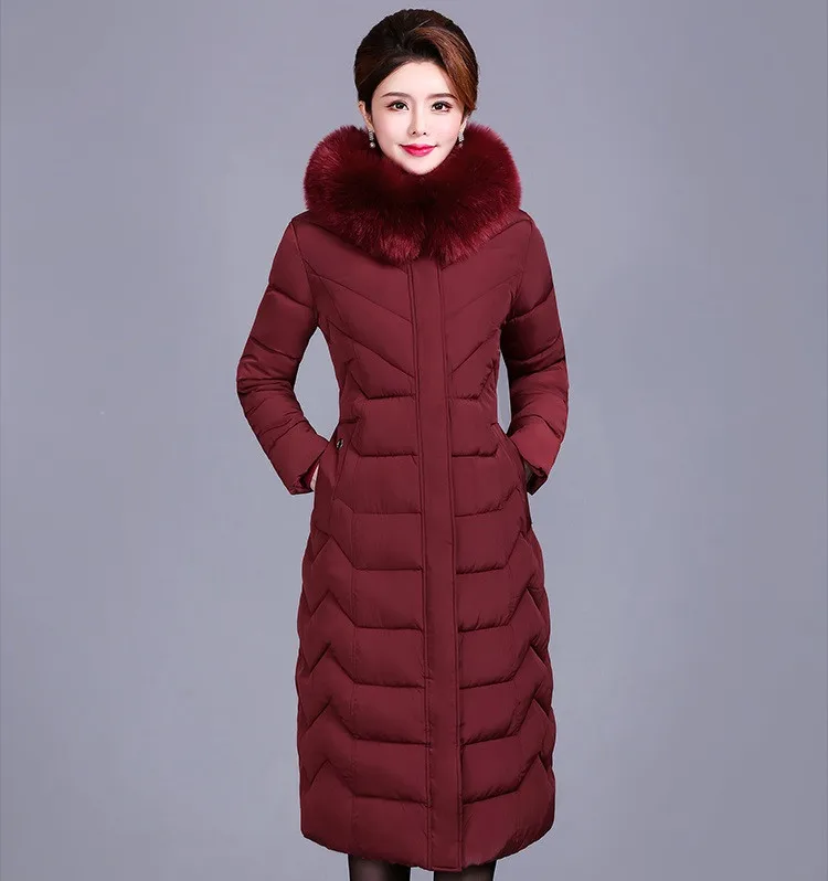 2019 женские теплые пальто с меховым воротником женская зимняя парка Женская
