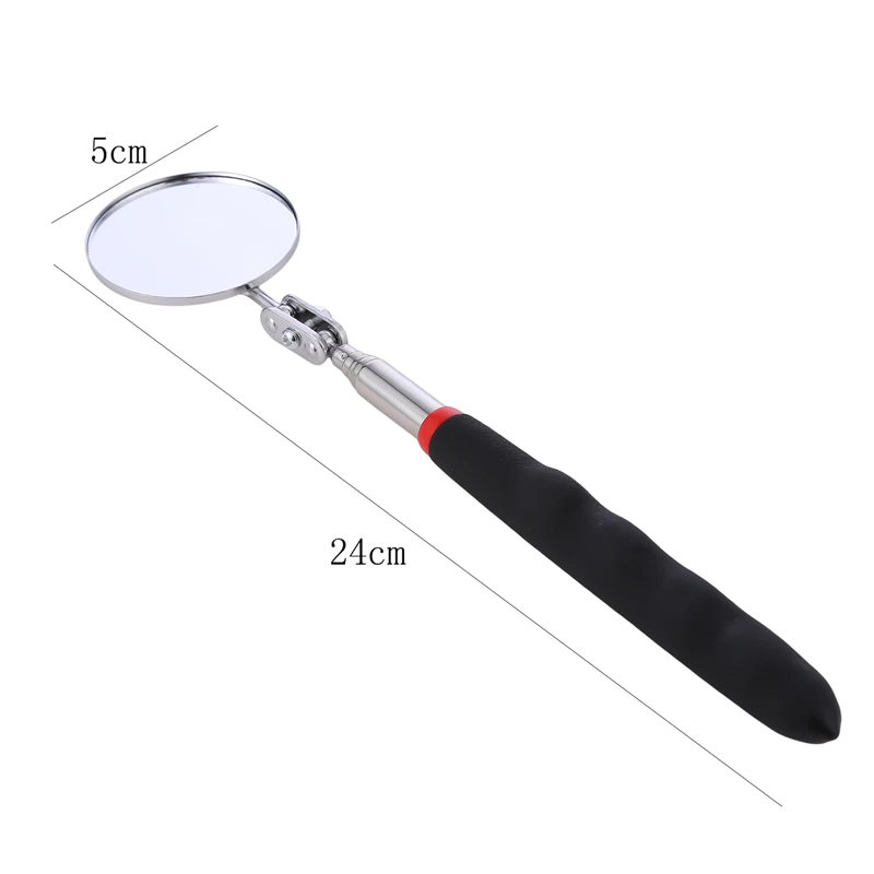

1Pc Car Telescopic Detection Lens Inspection Round Mirror 360 Repair Tool