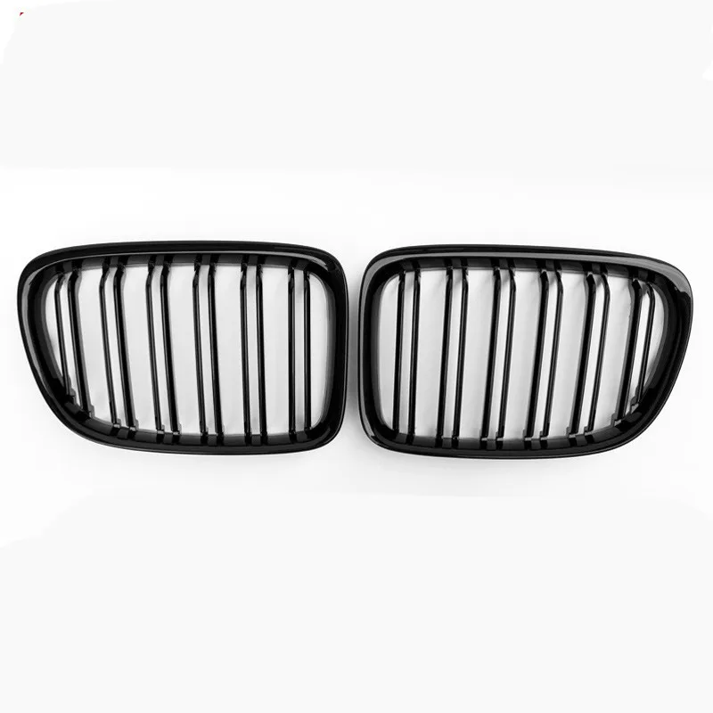 

Retrofit Racing Grills dual-line bright black front air intake grille, Fit For BMW old 5 series E60 E61