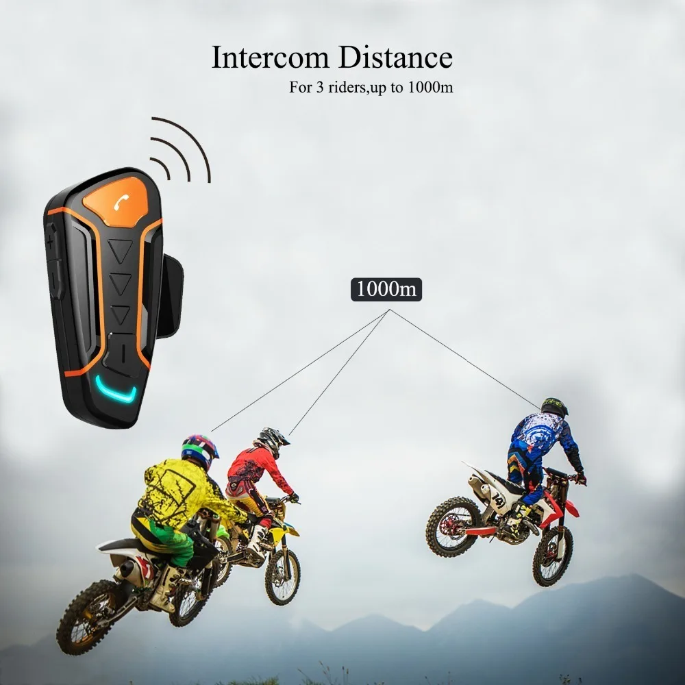 2 шт мотоциклетный шлем Интерком мото радио FM Bluetooth 1000 м Переговорная гарнитура 3 человека связь для всадников