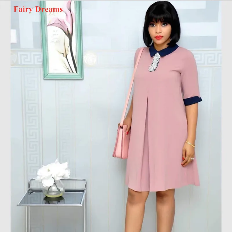 Женские африканские платья африканская одежда с жемчугом Женская Дашики розовое