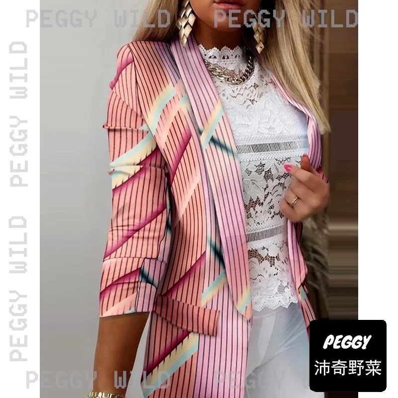 

Autumn Women's Long-sleeved Small Suit 2021 Europe the United States Foreign Trade New OL Temperament Professional Slim Jacket