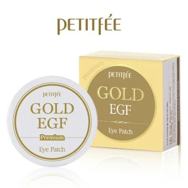 

Патчи для глаз PETITFEE Premium Gold & EGF, 60 шт., Золотая коллагеновая маска для глаз против темных кругов и морщин, корейская косметика
