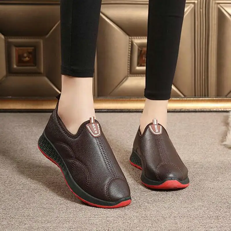 2019 зимние сапоги женские водонепроницаемые теплые меховые без застежки ботинки