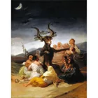 Ведьмы Sabbath Francisco Goya винтажная алмазная живопись Настенная картина дьявол сатана рогатый коз искусство DF708