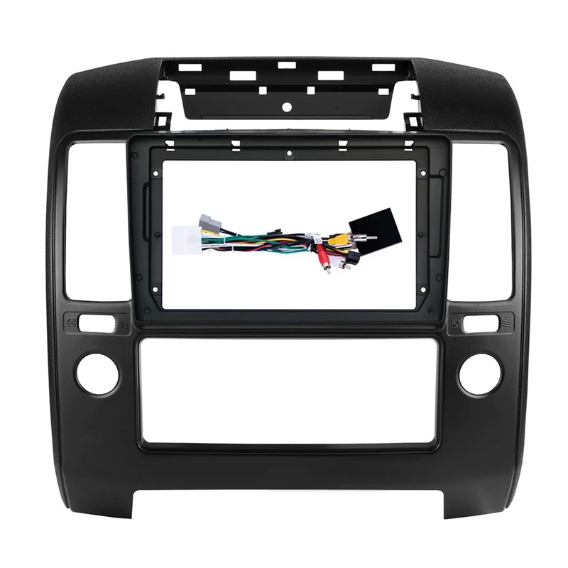 

Car DVD Frame Audio Fitting Adaptor Dash Trim Kits Fascia Panel 9 Inch for Nissan Navara D40 05-14 2 Din Radio Player