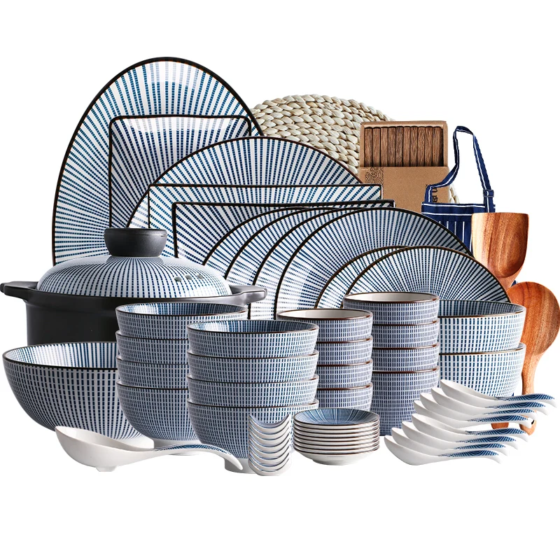 Подглазурная цветная Ретро японская Бытовая Керамическая тарелка посуда и