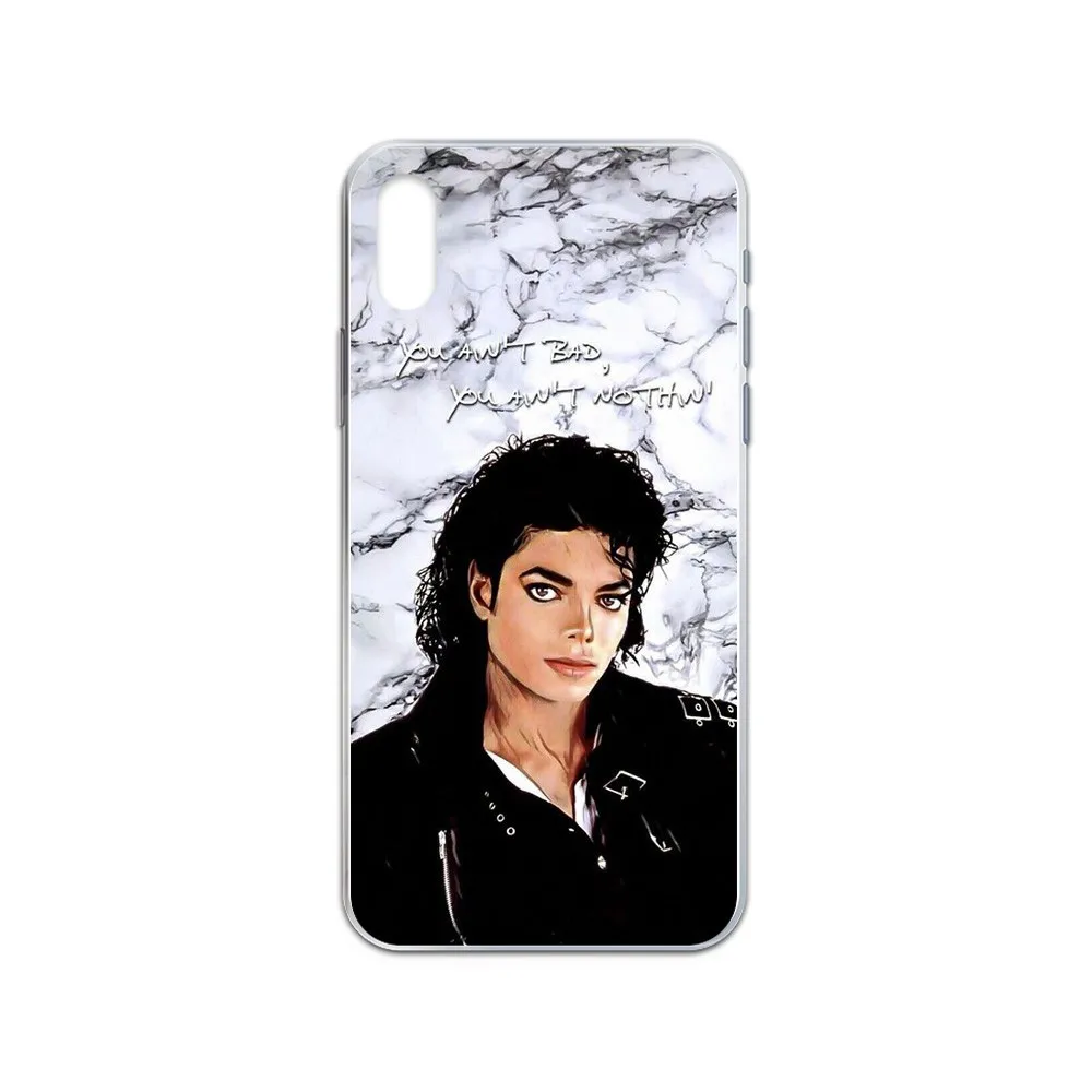 Прозрачный чехол для телефона в память Майкла Джексона MJ Обложка iphone 4 4S 5 5C 5S 6 6S PLUS