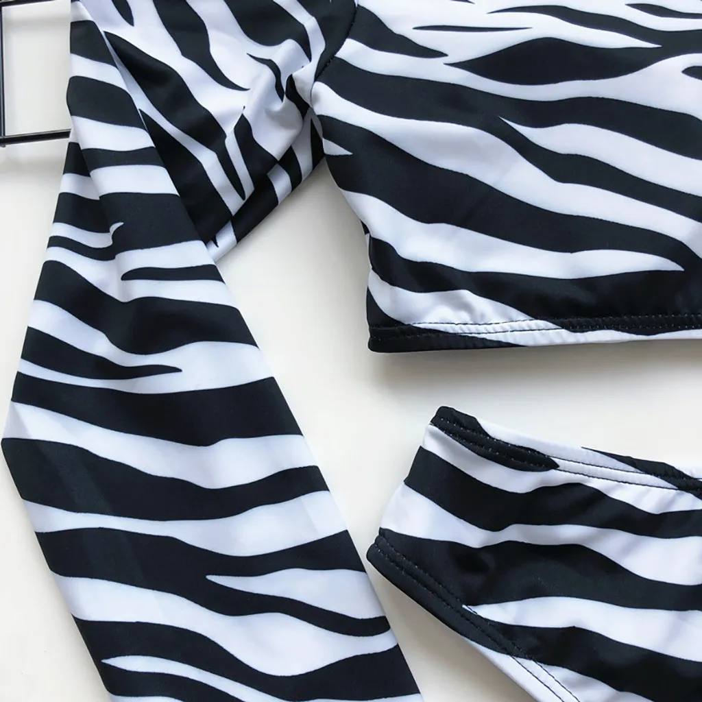 Женский бикини 2020 купальник С Рисунком Тигра пуш-ап женская футболка сексуальный