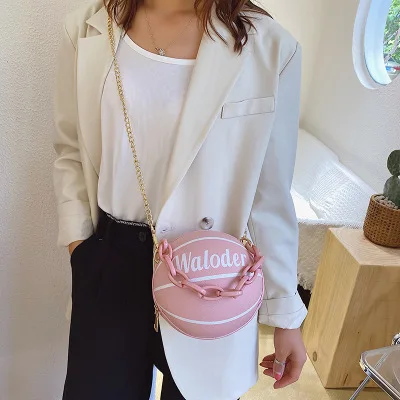 Индивидуальная женская кожаная розовая сумка для баскетбола новинка 2020 кошельки