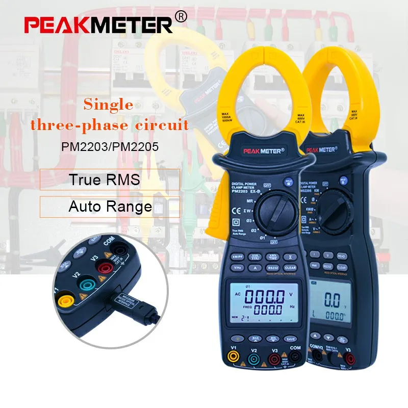 

Portable 6000 Counts True RMS Auto Range Power Factor Clamp Meter