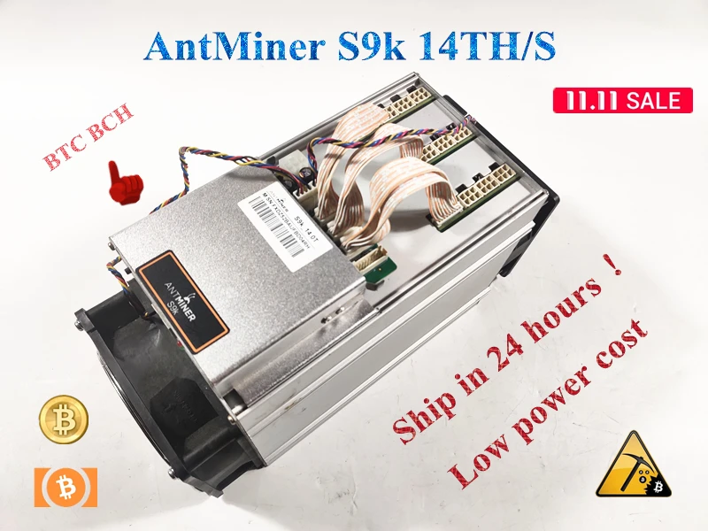 

AntMiner S9k 14T Биткоин BTC BCH лучше, чем Antminer S9 13,5 t 14t S9j 14,5 t S9 SE S11 S15 S17 T9 + T15 T17