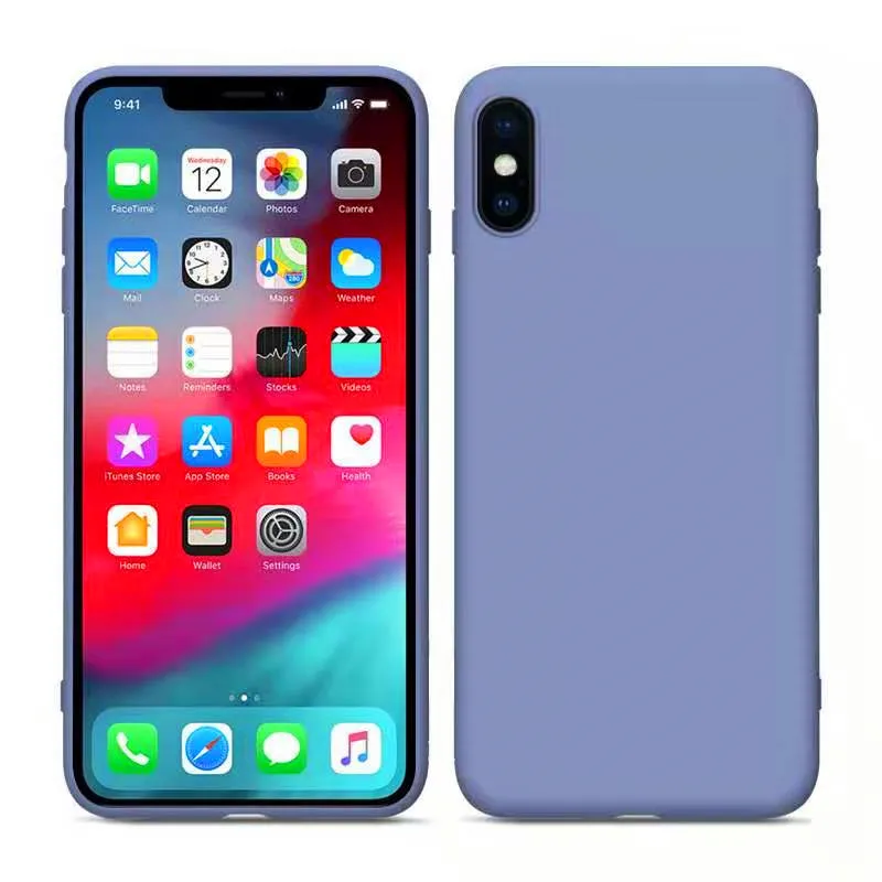 Светло-голубой Роскошный силиконовый чехол для телефона для iPhone 7 8 6 6s Plus XR X XS Max роскошный чехол s для Apple iPhone 11 Pro Max без логотипа - Цвет: Светло-голубой