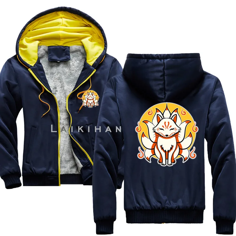 Толстовка мужская утепленная кофта с капюшоном в стиле хип-хоп чёрная японская