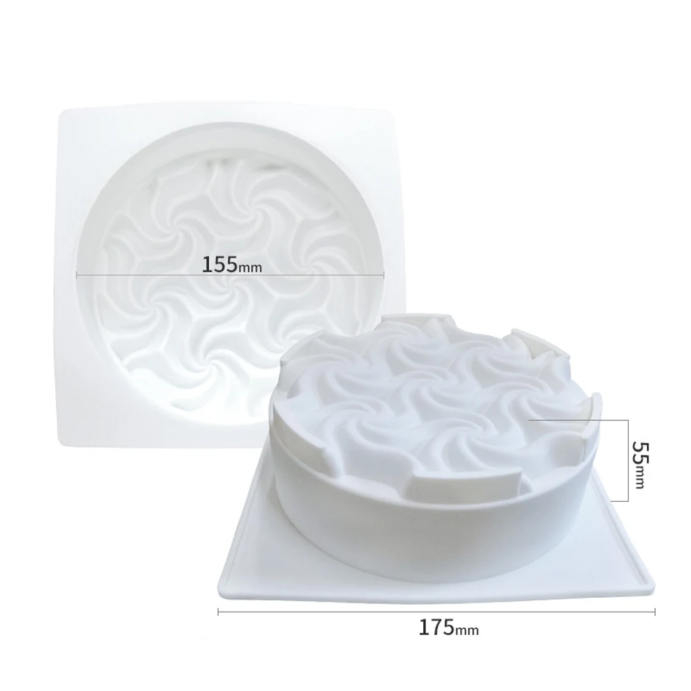 1PC Spiral Flower Shape Silicone Mold for DIY Baking Cake Dessert Art Mousse Pas | Дом и сад