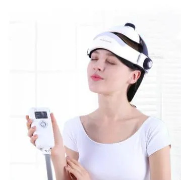 Electric Heating Neck Head Massage Helmet Air Pressure Vibration Therapy Massager Music Muscle Stimulator Health Care