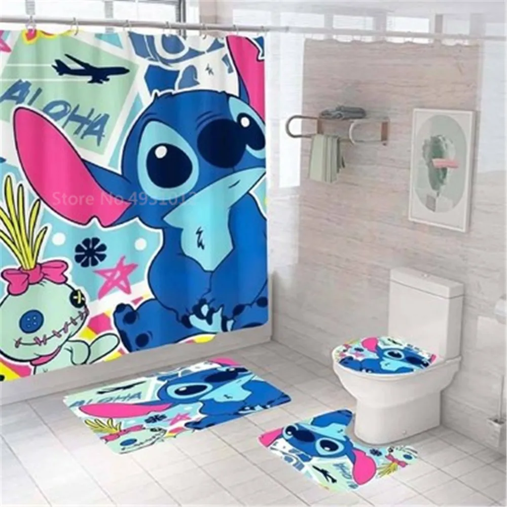 Набор нескользящих ковриков для ванной комнаты Disney Lilo Stitch набор прочных
