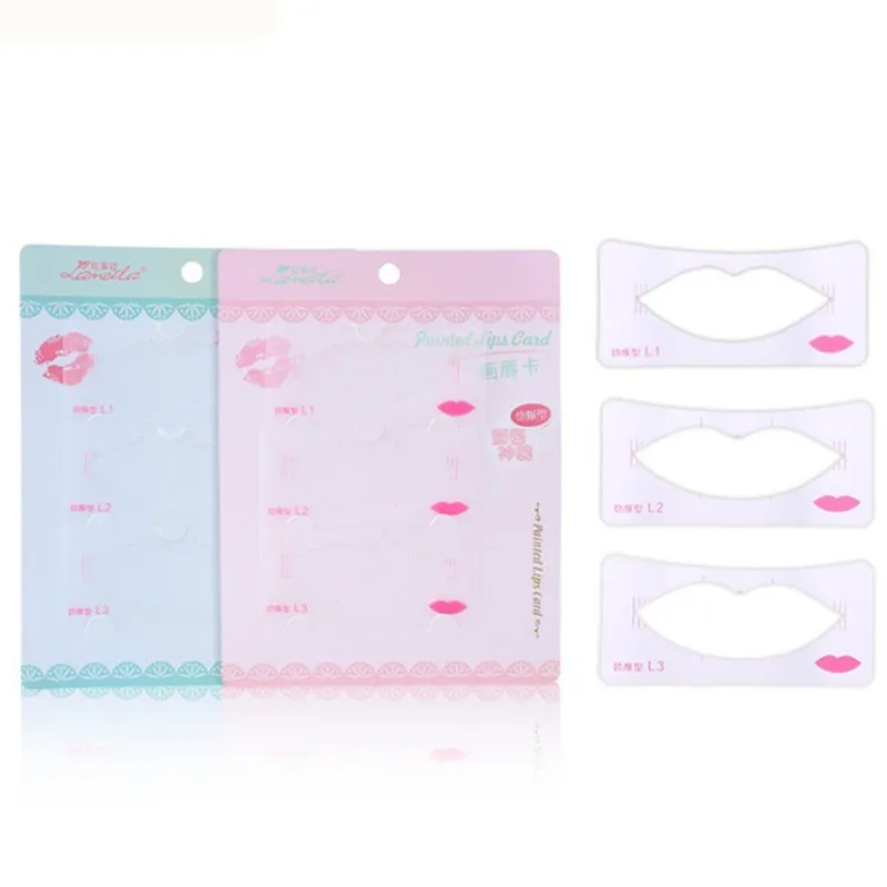 3 шт. трафареты для губ модели стили линии Шаблон трафарет DIY инструменты макияжа |