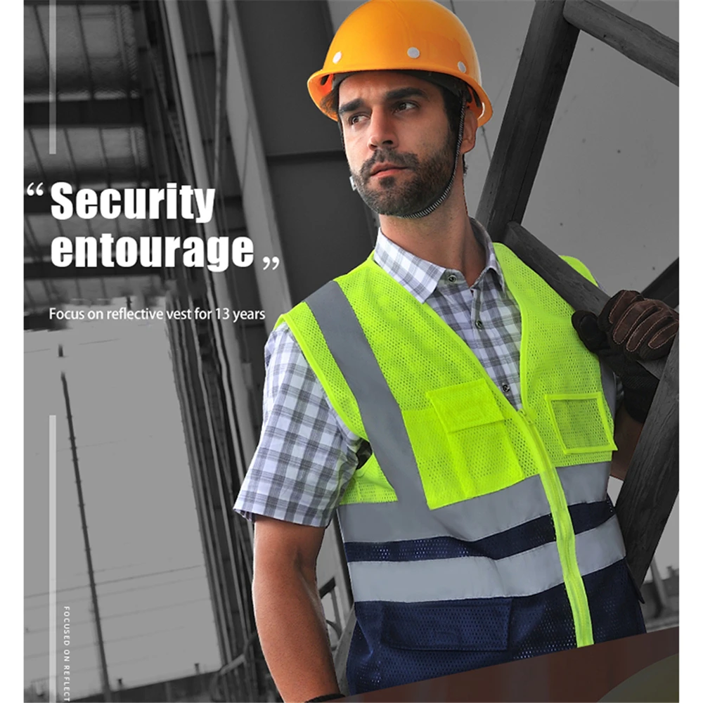 Светоотражающий жилет для безопасности унисекс с высокой видимостью мульти