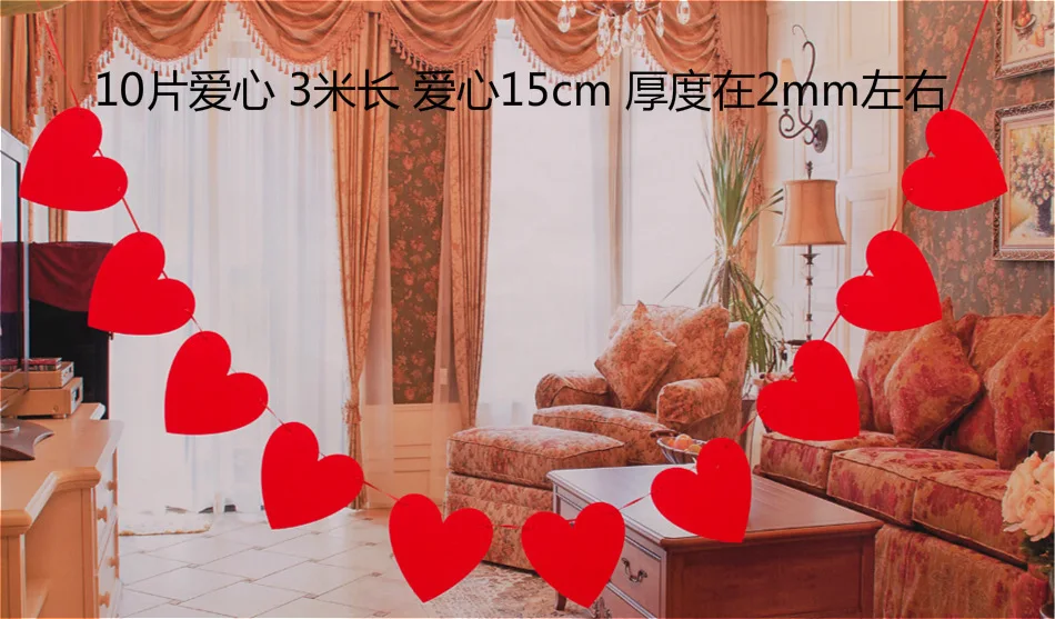 Sugan Life 3 м полые Pull Flower LOVE нетканые ткани Hi Word Гирлянда Декор баннер из для флагов